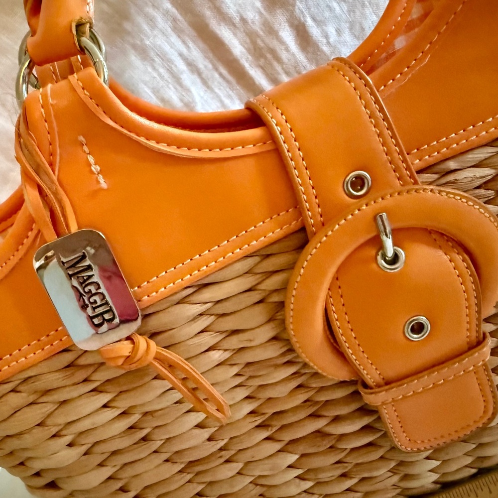 Maggie B St. Tropez Straw Summer Handbag